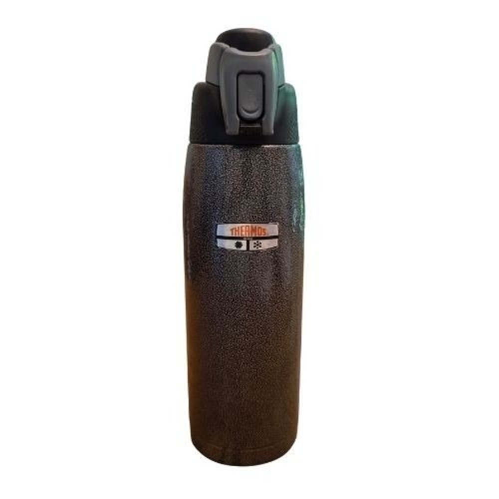 Thermos Stainless King 24oz Vacuum Insulated Hot Cold Bottle Gray Black Office